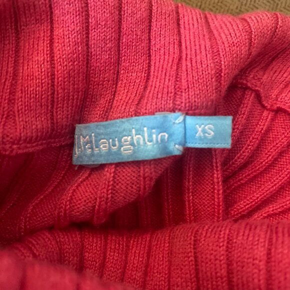 J. McLaughlin Arlette Pink Turtleneck Sweater w/buttons on cuff Fits like a S L9 - Picture 4 of 5